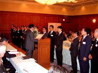 表彰対象寄付者への表彰式